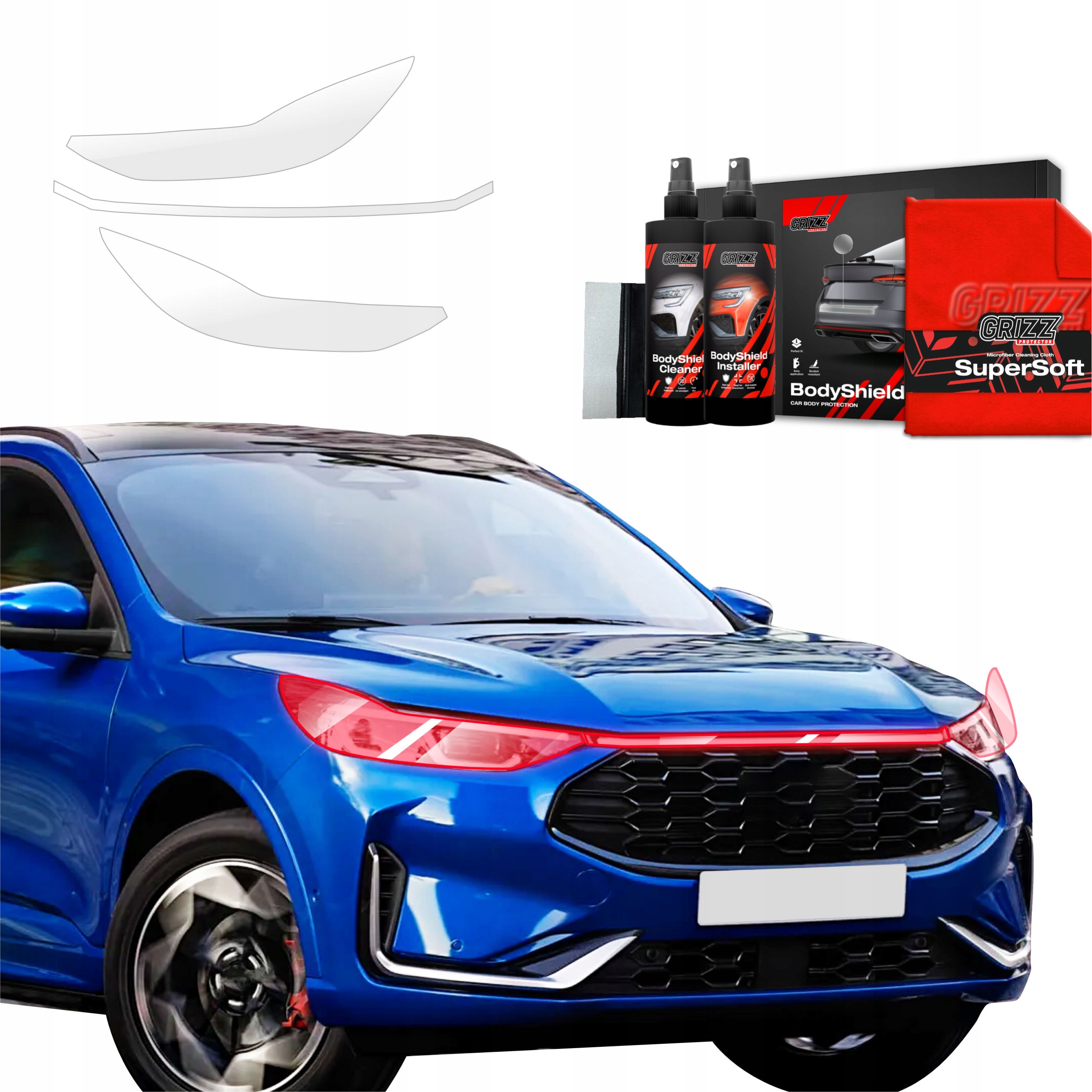2v1 Ppf Fólie pro světlomety pro Ford Kuga Active X Facelift (2024-2025)