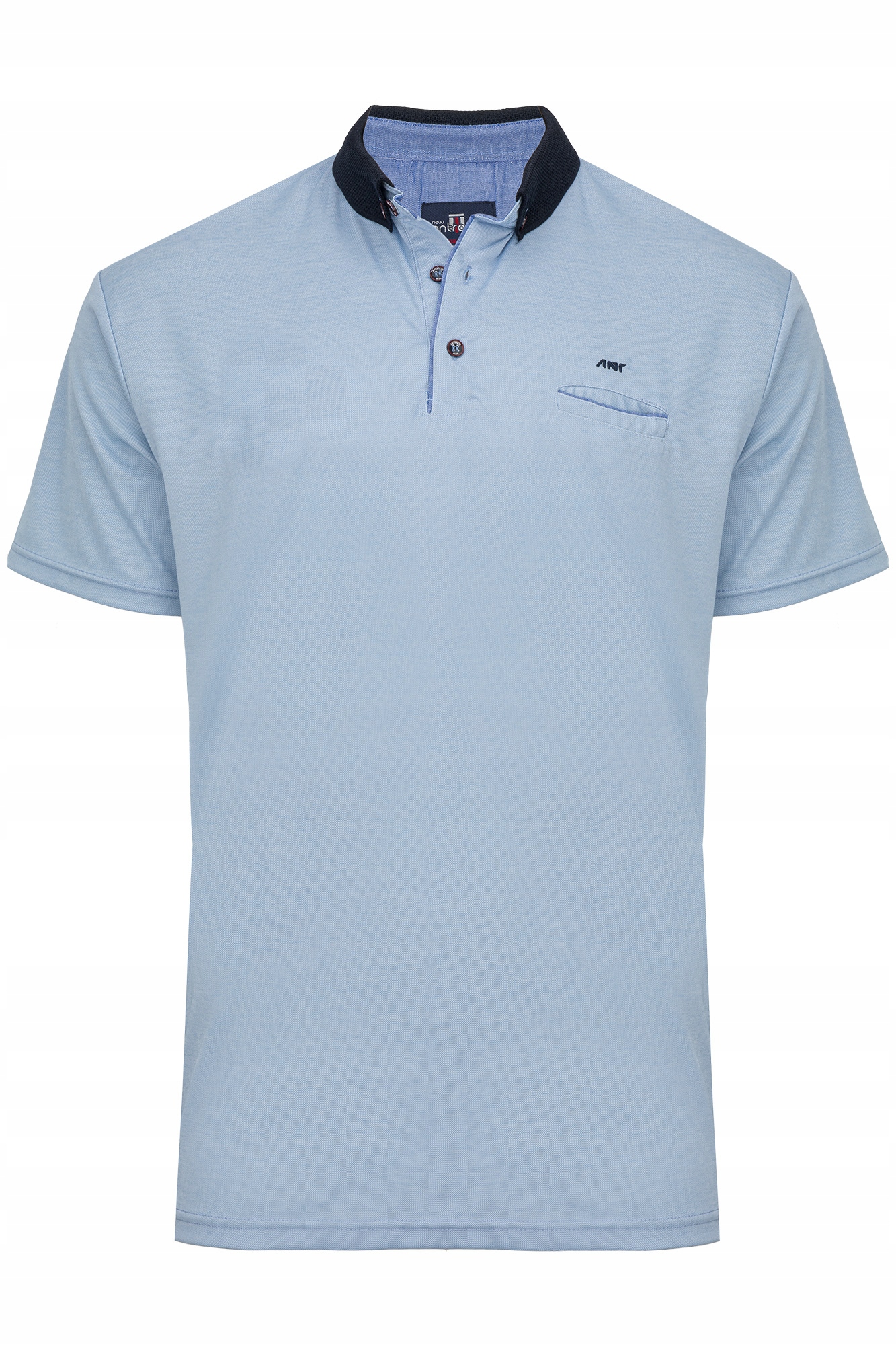 Tričko Pánské Modré Polo 90% Bavlna S Kapsou Velká Velikost: 3XL