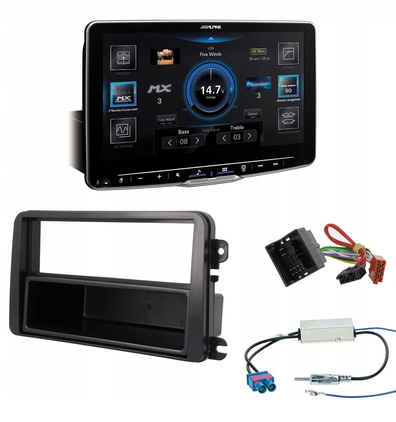 Alpine ILX-F905D Autorádio 1DIN Apple CarPlay Android Auto Vw T6