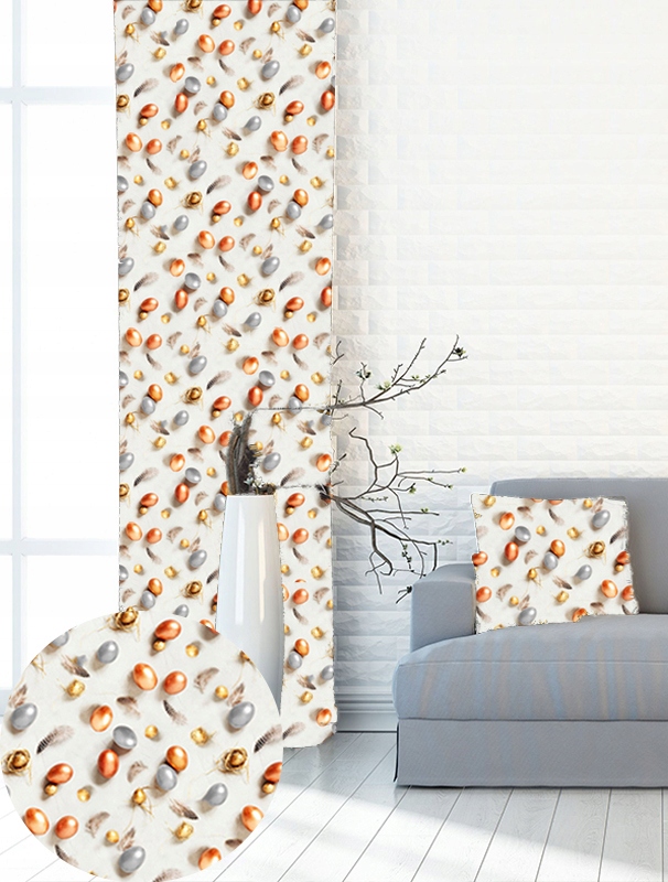 na míru Závěsy hotové oka , páska, zlatá vajíčka