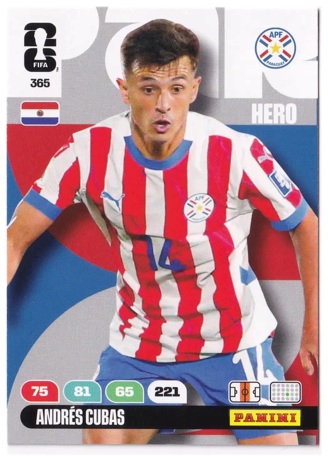 #365 Andres Cubas Panini Fifa World Cup 2026 Base