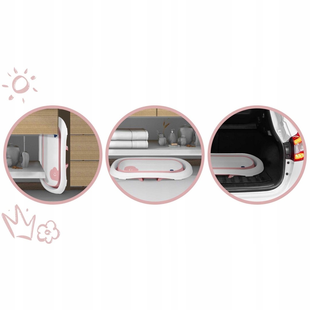 Wanienka składana dla niemowląt dziecka z termometrem i wkładką turystyczna Rodzaj składana