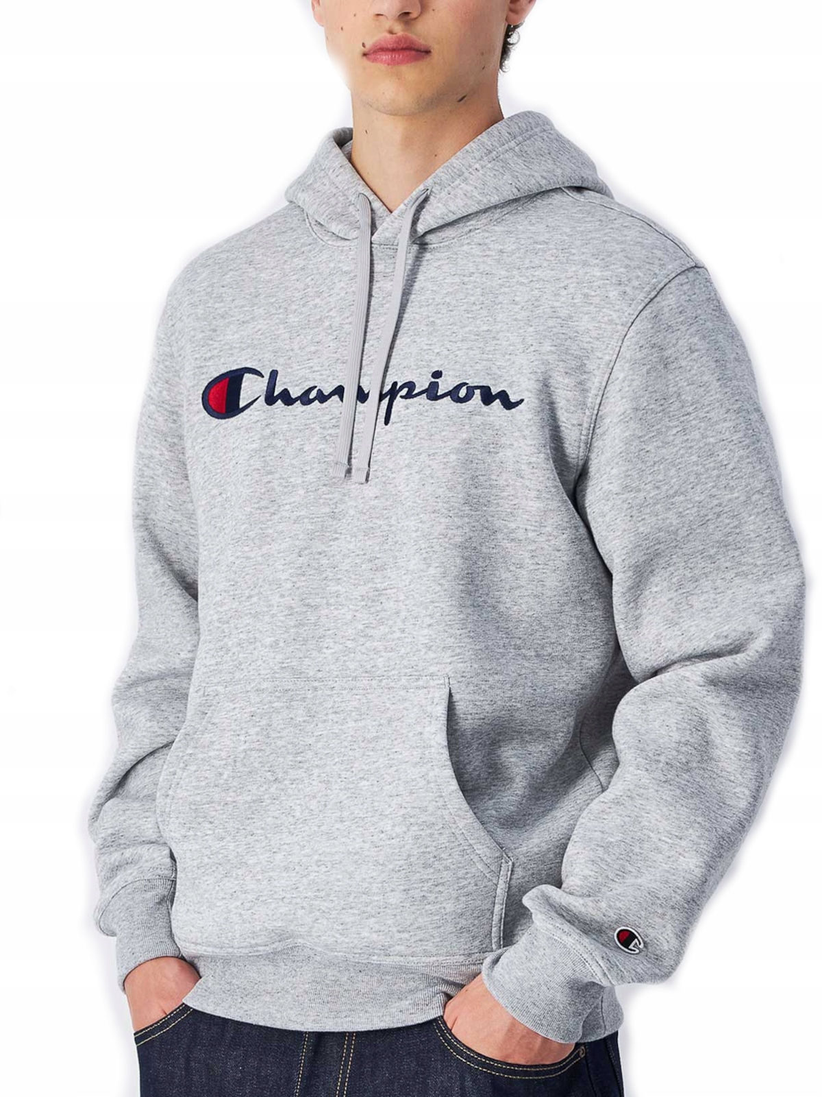 Mikina Champion s kapucí 220253-EM021 šedá klokanka popelavá 2XL/XXL