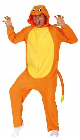 Kostým Pánský Oranžový Drak Dudlík Převlek Karneval XL