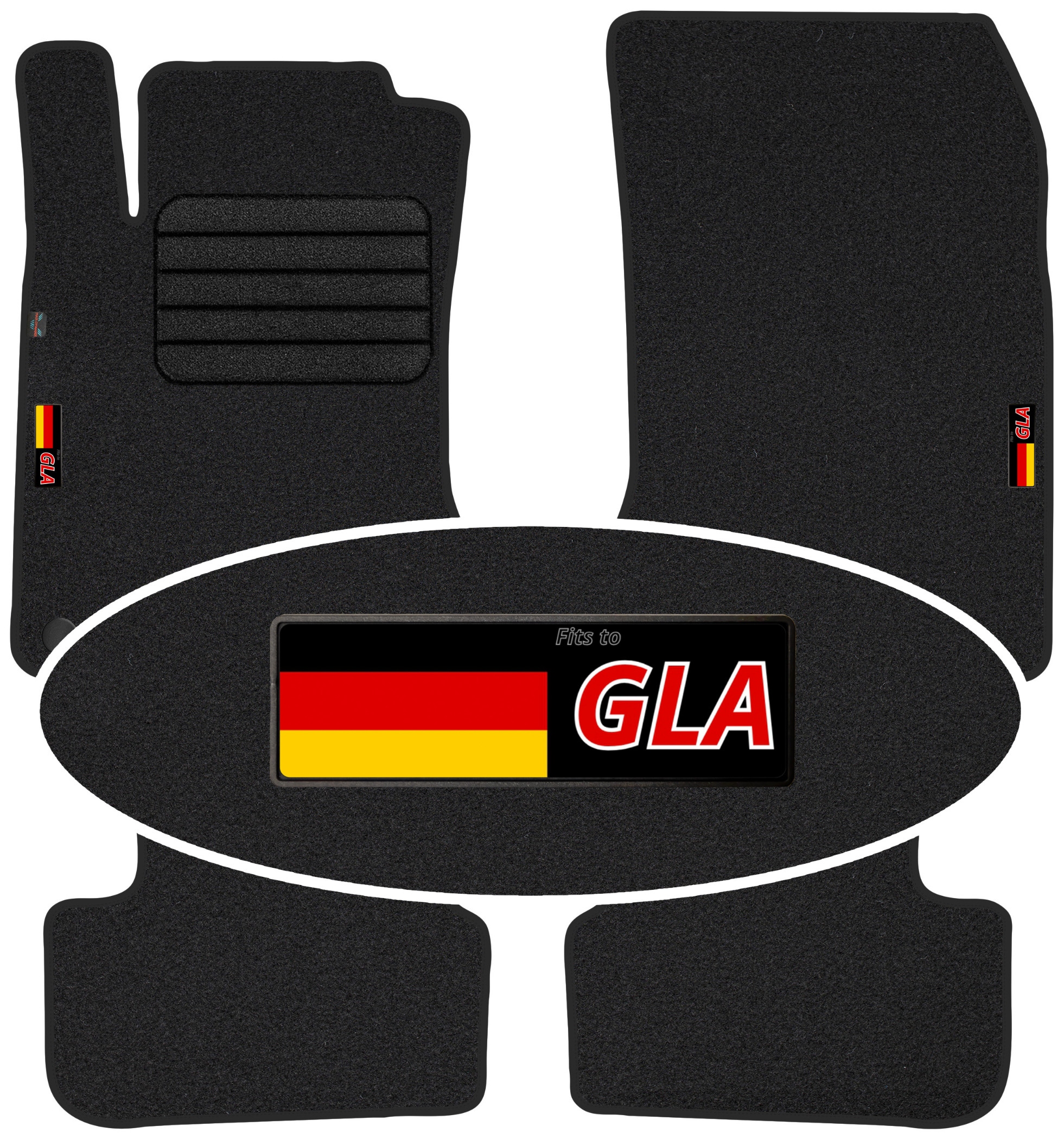 Mercedes Gla X156 2013-2019 Velurové koberce do auta Emblemat