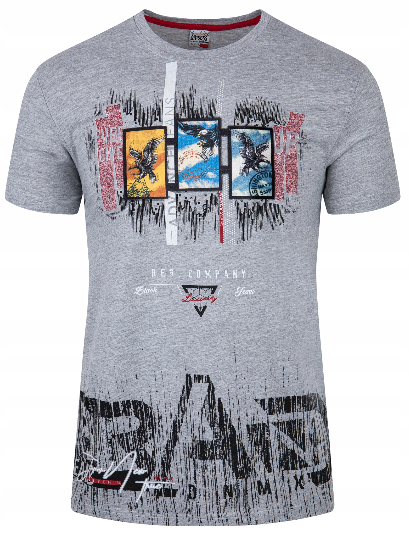

T-shirt Koszulka Męska Brand DX - Szara - XL