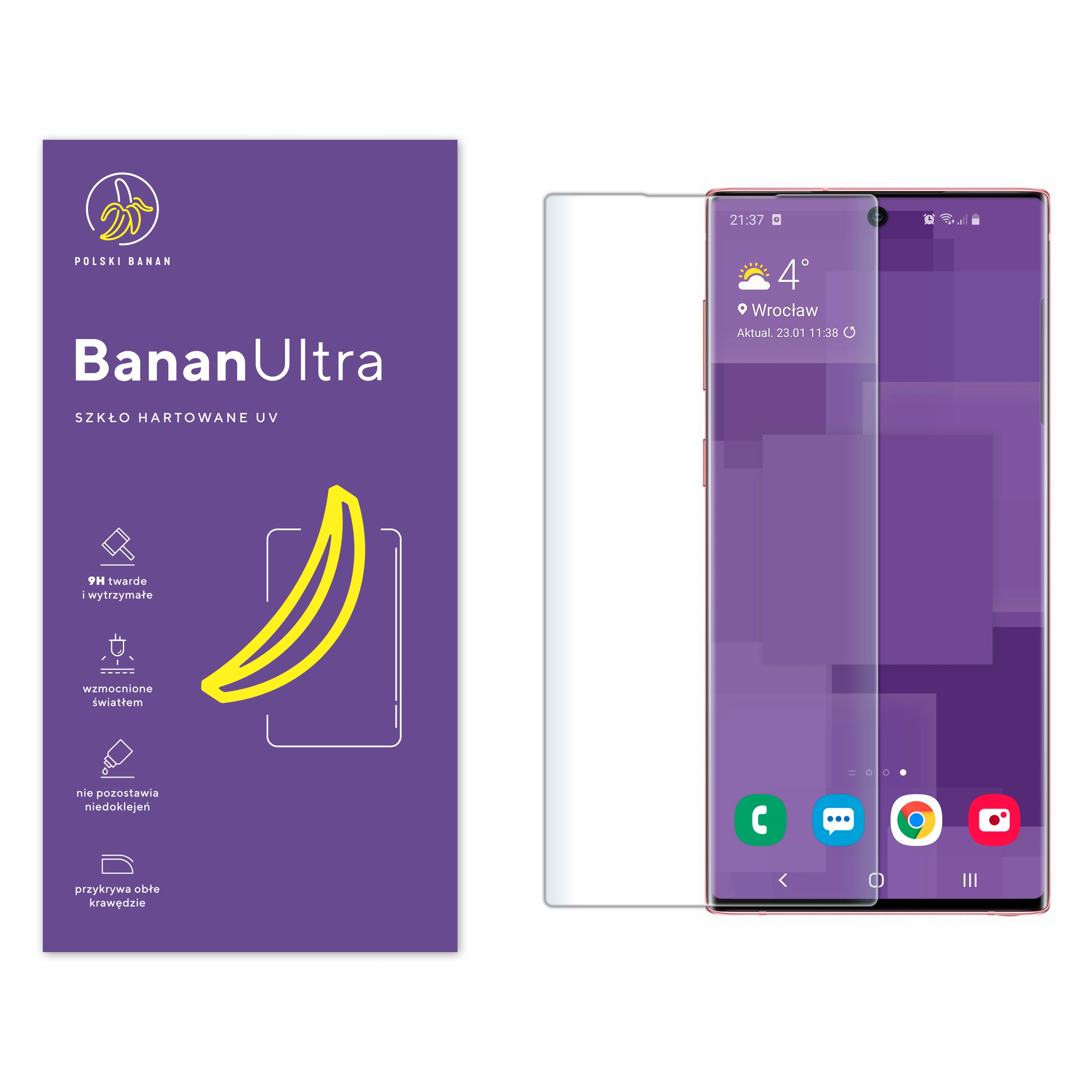 

Szkło Hartowane Uv Polski Banan do Samsung Note 10