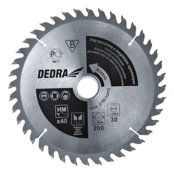 

Piła tarczowa do drewna 200x30mm 40 zębów Dedra
