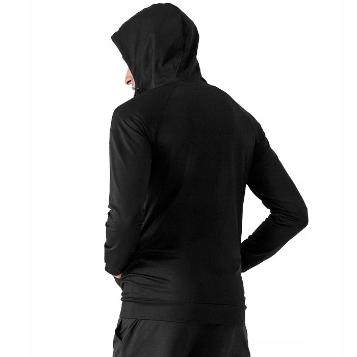 

4f Bluza męska H4L22-BLMF350 Głęboka czerń r. L