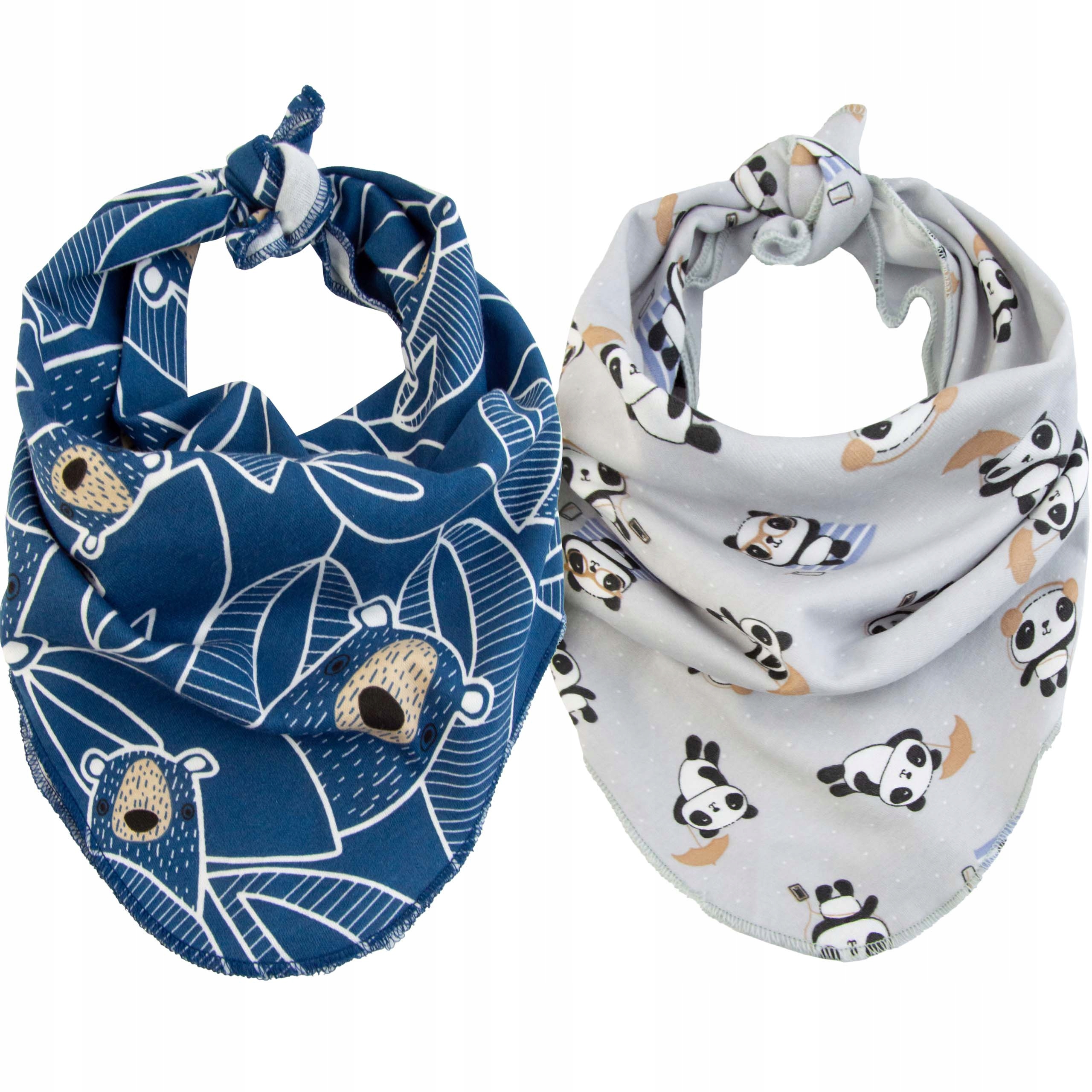 2x CHUSTA DZIECIĘCA pod szyję WIĄZANA BANDAMKA