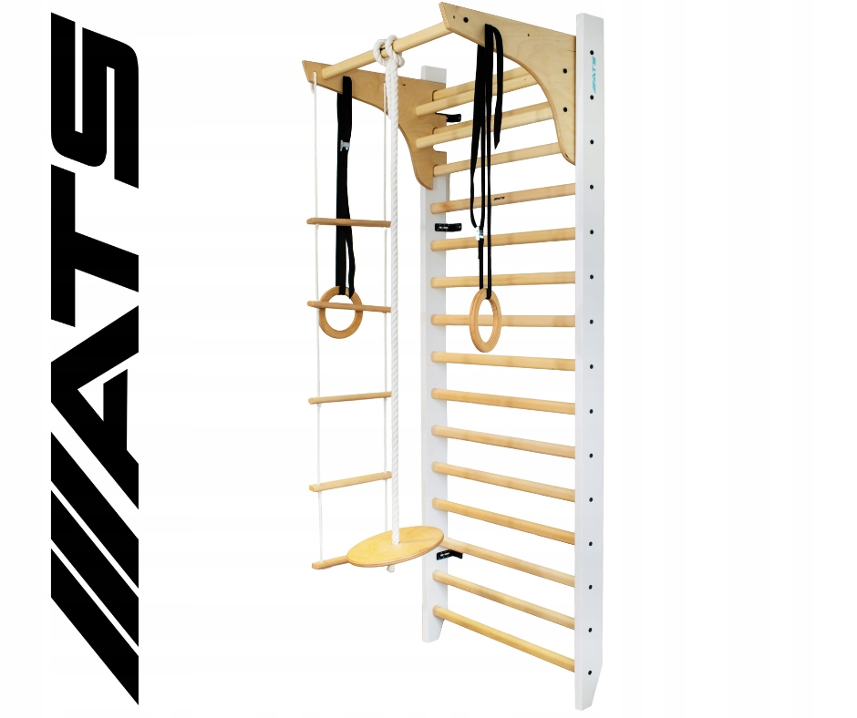 Gymnastický žebřík pro děti dětské hřiště do domu, dřevěný, Set Ats
