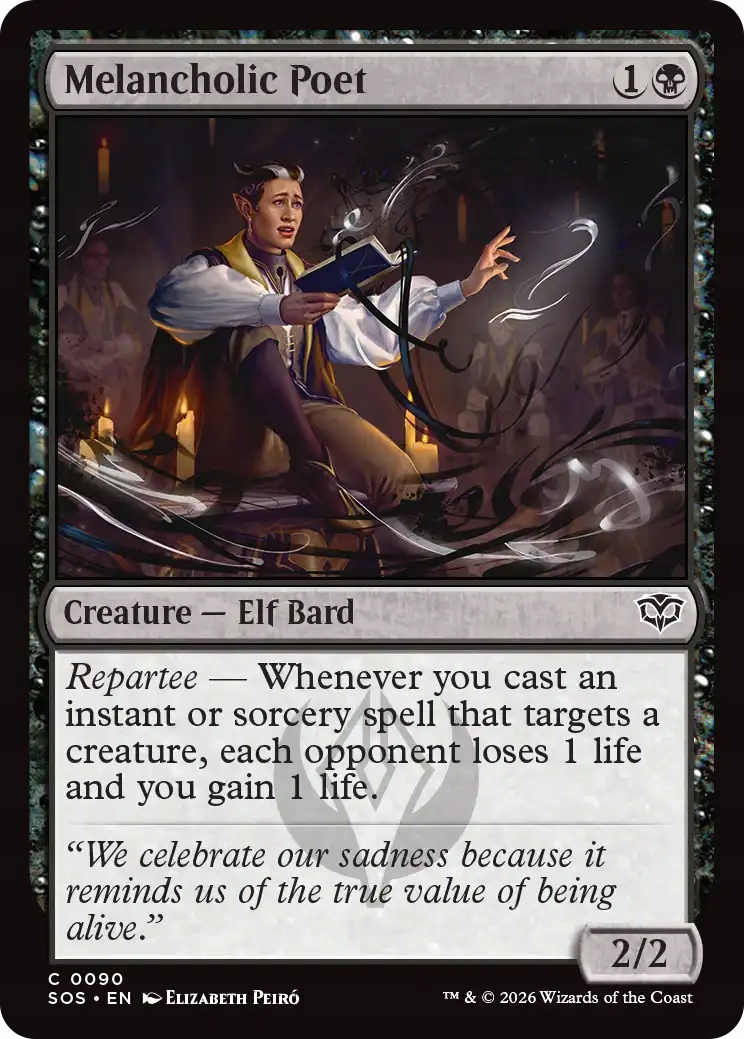 Mtg 4x Melancholic Poet Foil