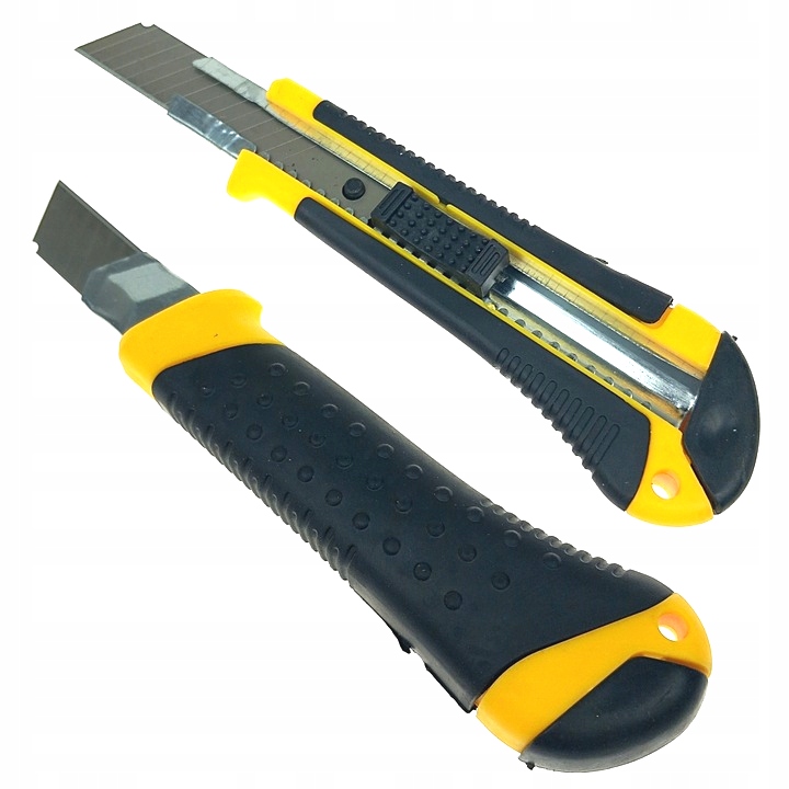 NÓŻ DO TAPET NOŻYK TAPICERSKI ŁAMANE OSTRZE 18MM ANTYPOŚLIZGOWA RĄCZKA