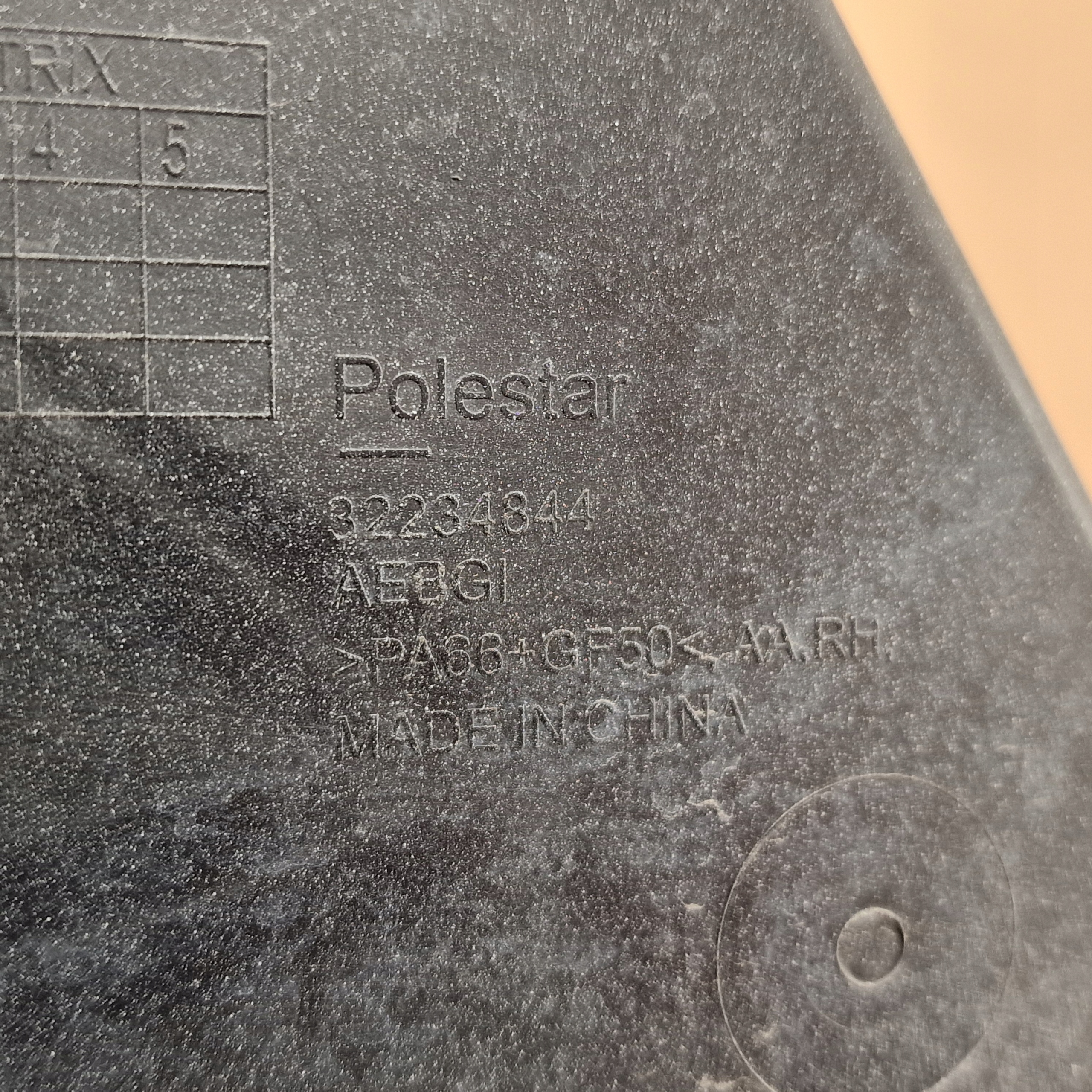 Droite Console Support plaque Aile POLESTAR 3