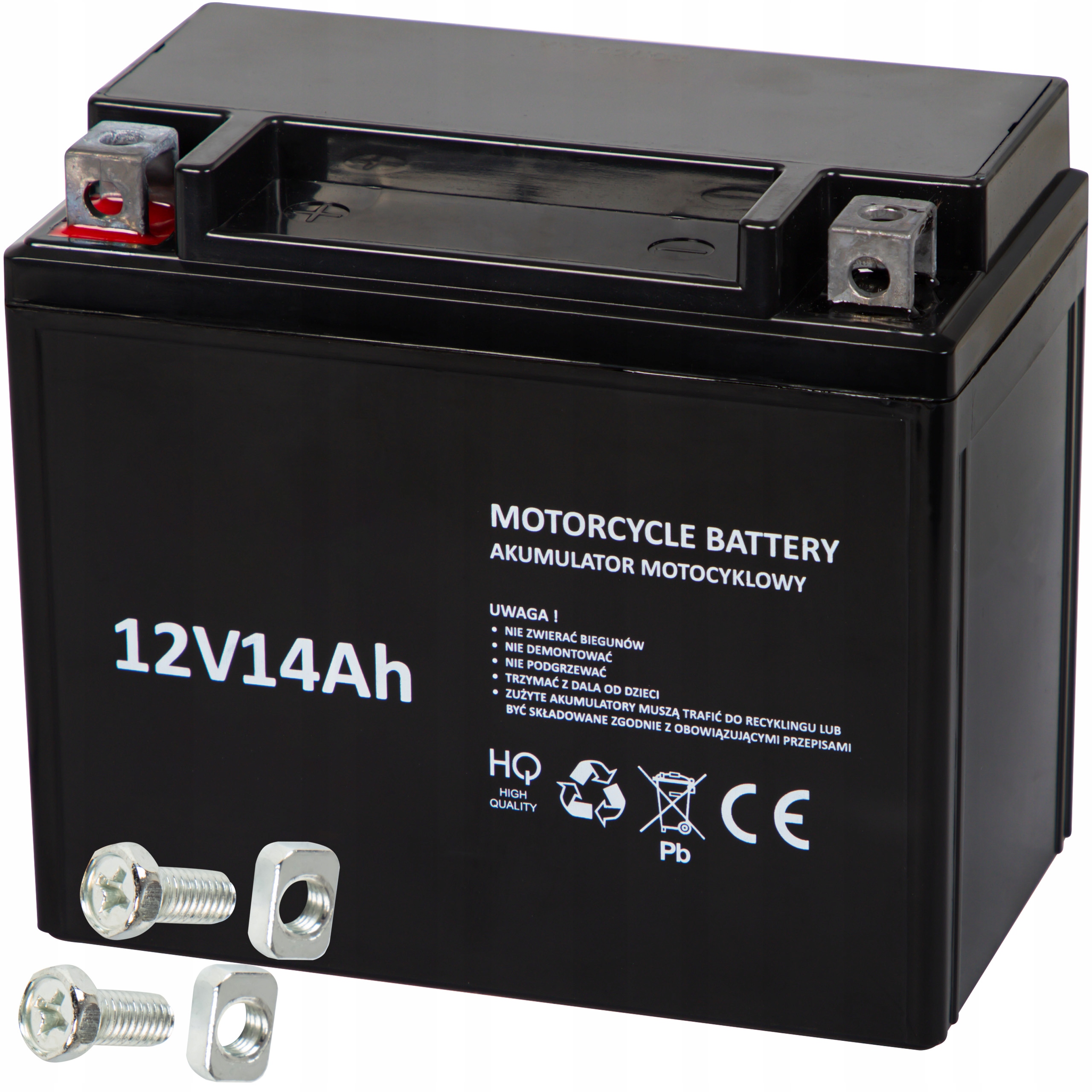 Akumulátor Motocyklový 12V 14Ah 12V 14Ah Bezúdržbový Skútr Quad Atv Motor