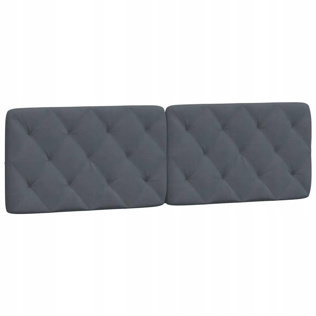 Vankúš na opierku hlavy, tmavosivý, 140 cm, zamatový