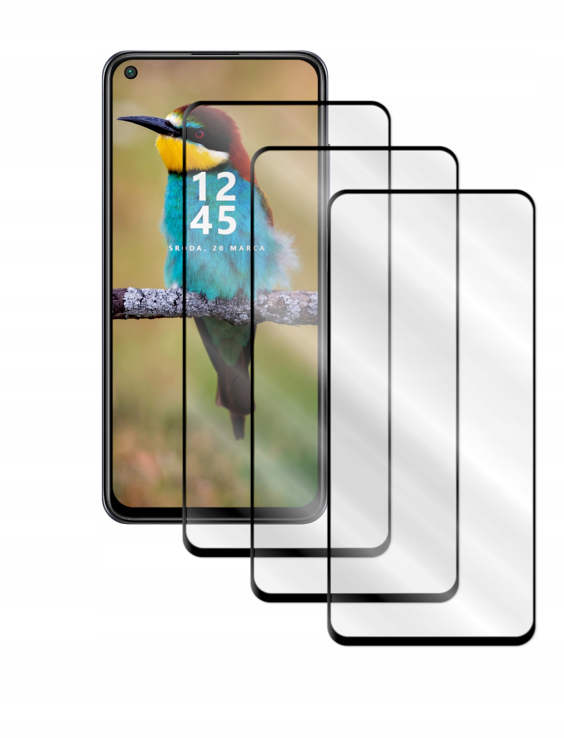 

3x Szkło Pełne Full 5D Do Motorola Moto G9 Power