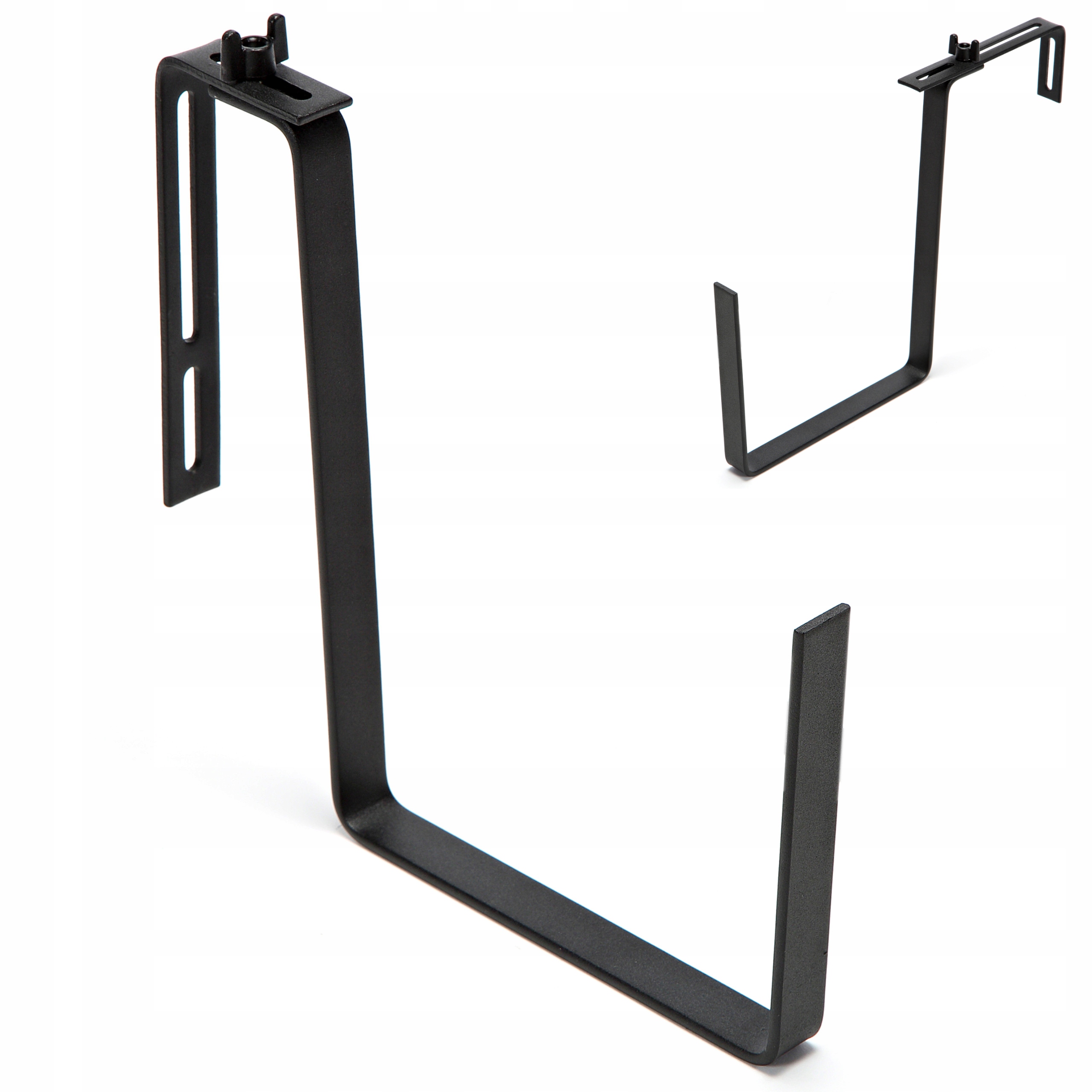 UCHWYT REGULOWANY HAK METALOWY DO SKRZYNKI BALKONOWEJ BEGONIA CZARNY