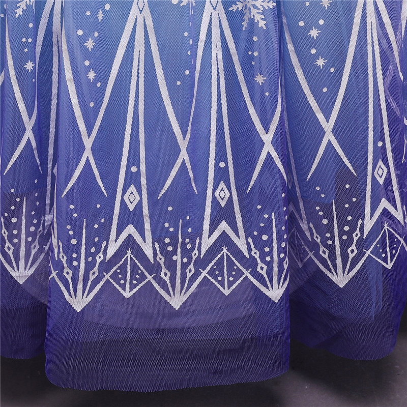 ZESTAW Elsa Kraina Lodu Frozen sukienka strój 150 Kolor dominujący niebieski