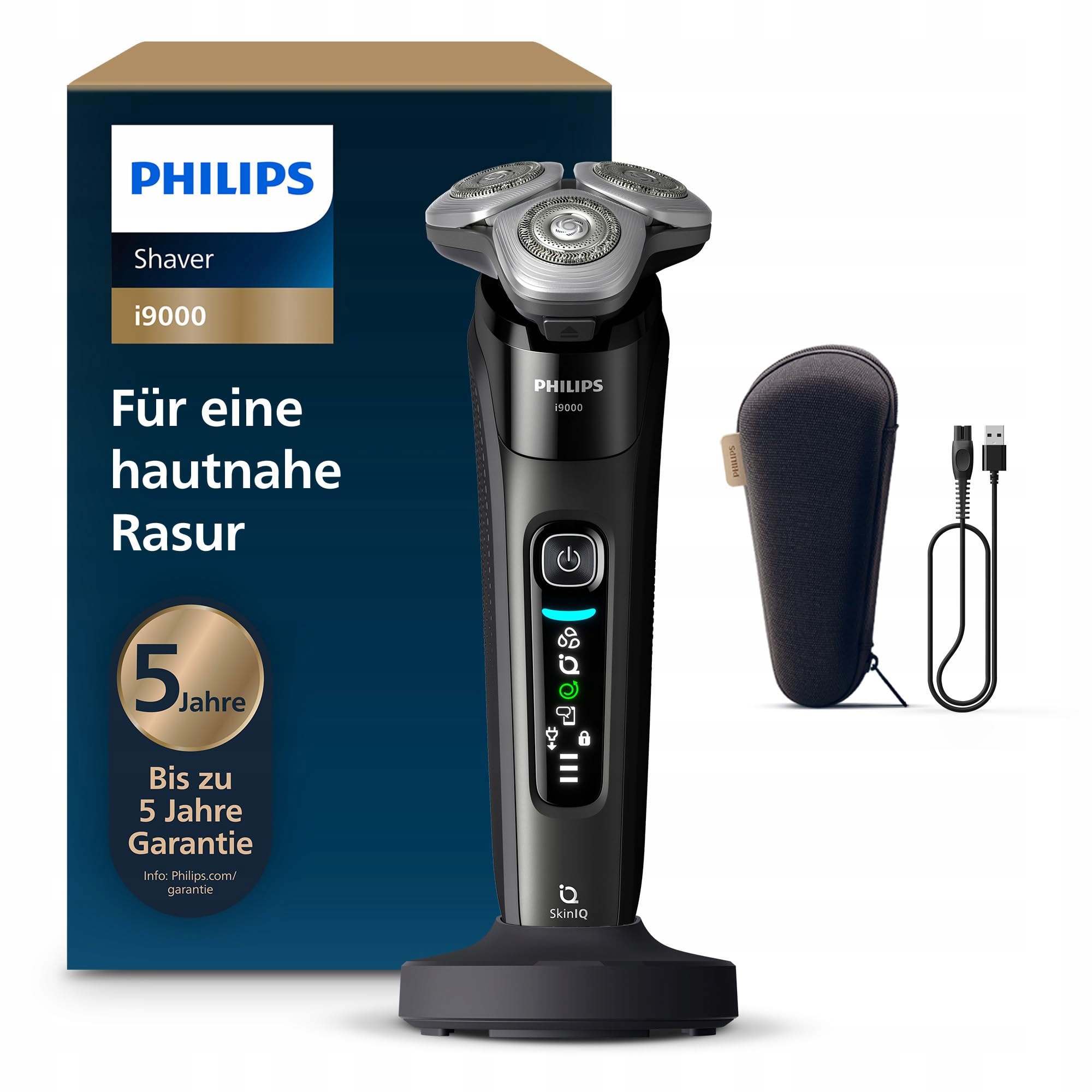 Golarka Philips Shaver i9000 SkinIQ na mokro i na sucho etui