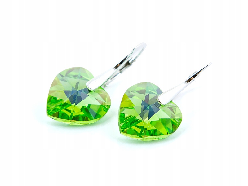 

Srebro Kolczyki 925 z kr. Swarovski Serca 14 Perab