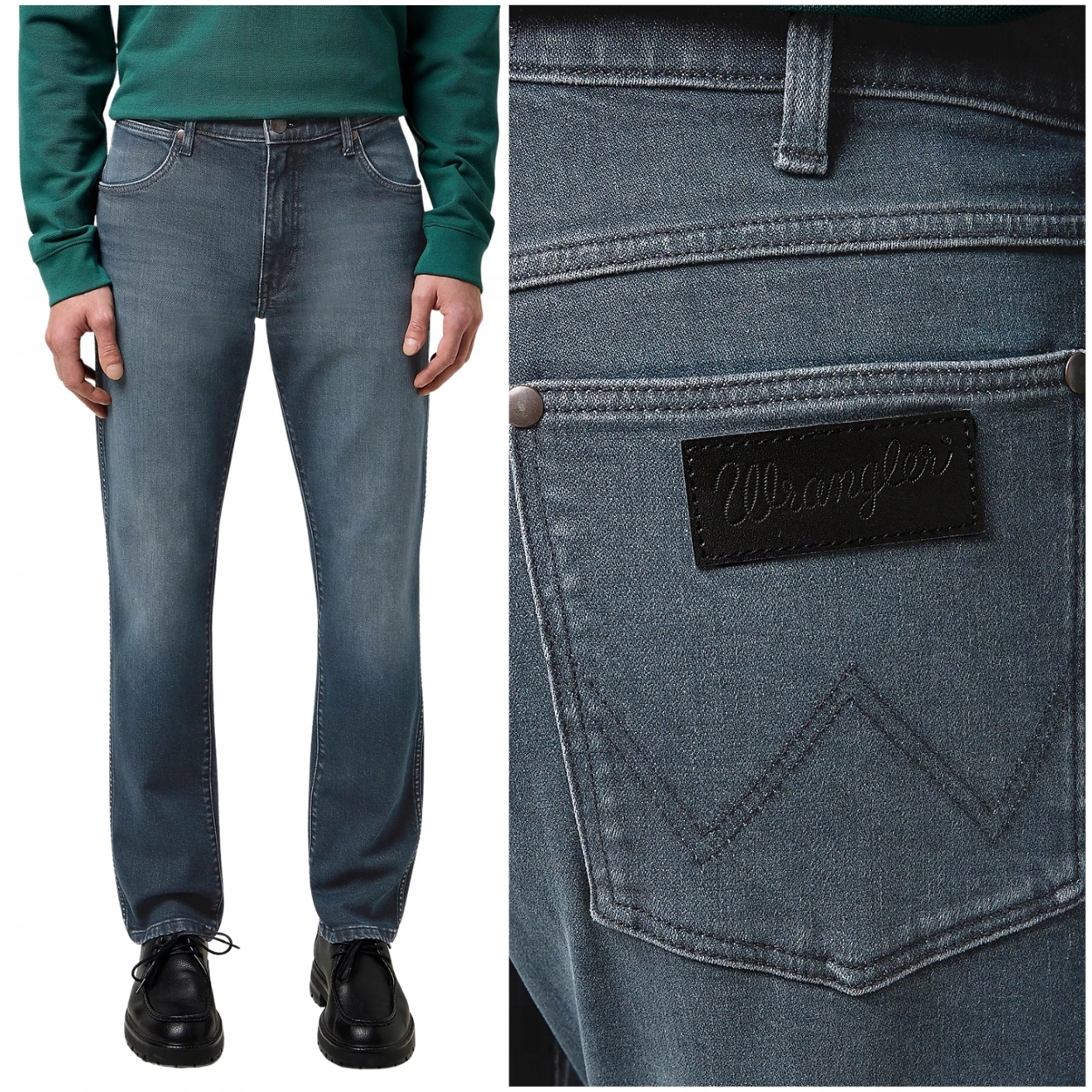 Wrangler Larston slim Ocean Storm přiléhavé džínové kalhoty W38 L30