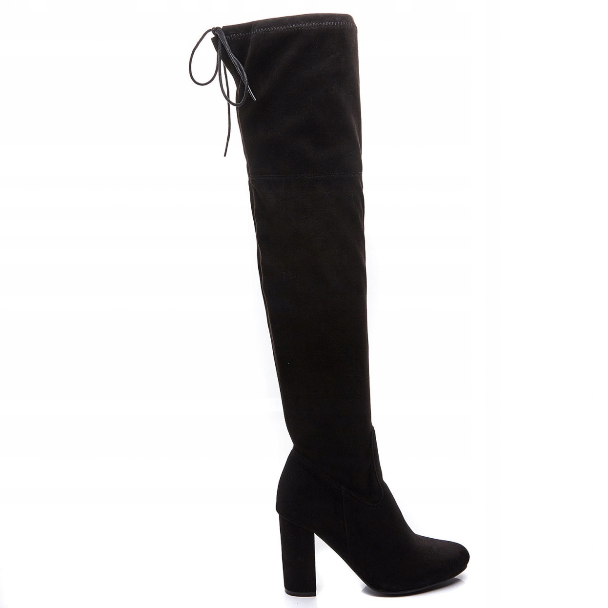 

Kozaki Za Kolano Długie Na Słupku Klocku Czarne 39