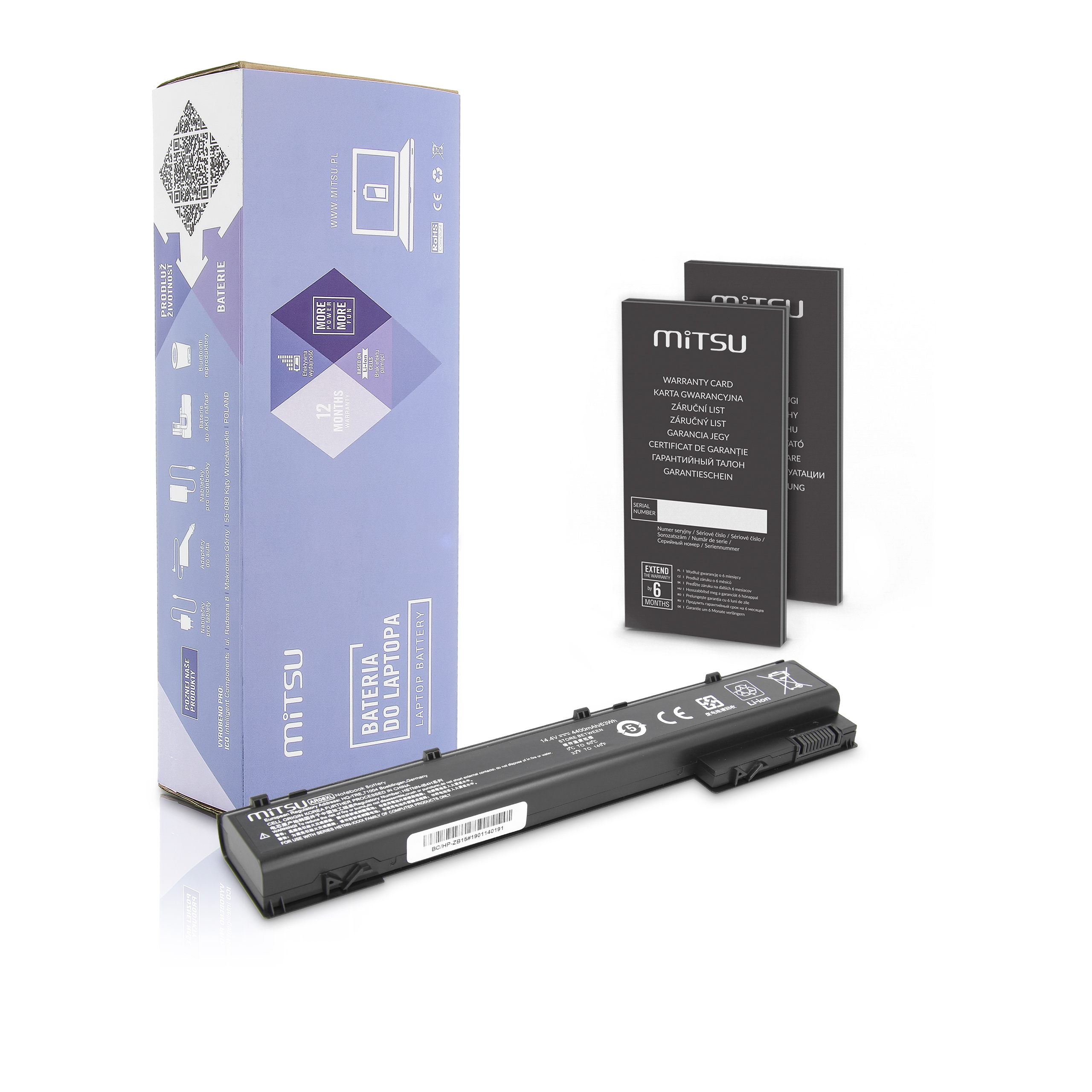 Baterie Mitsu pro Hp ZBook 15 G1, 17 G1 4400mAh