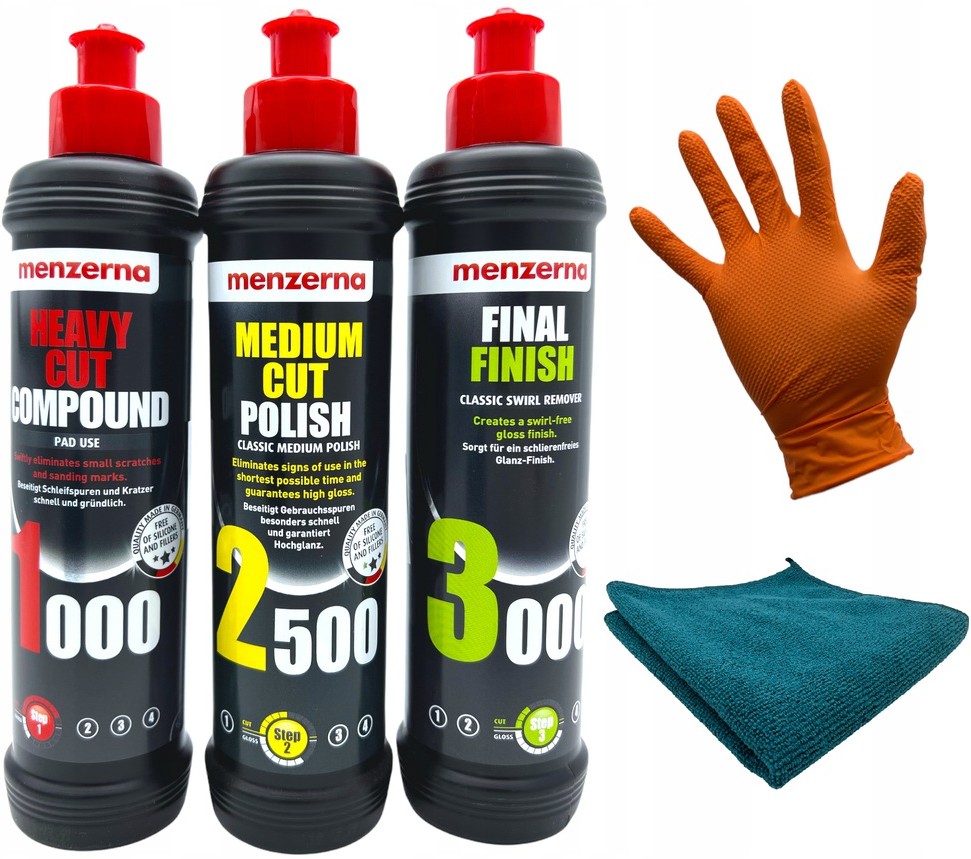 

Zestaw Past Polerskich Menzerna 1000 2500 3000