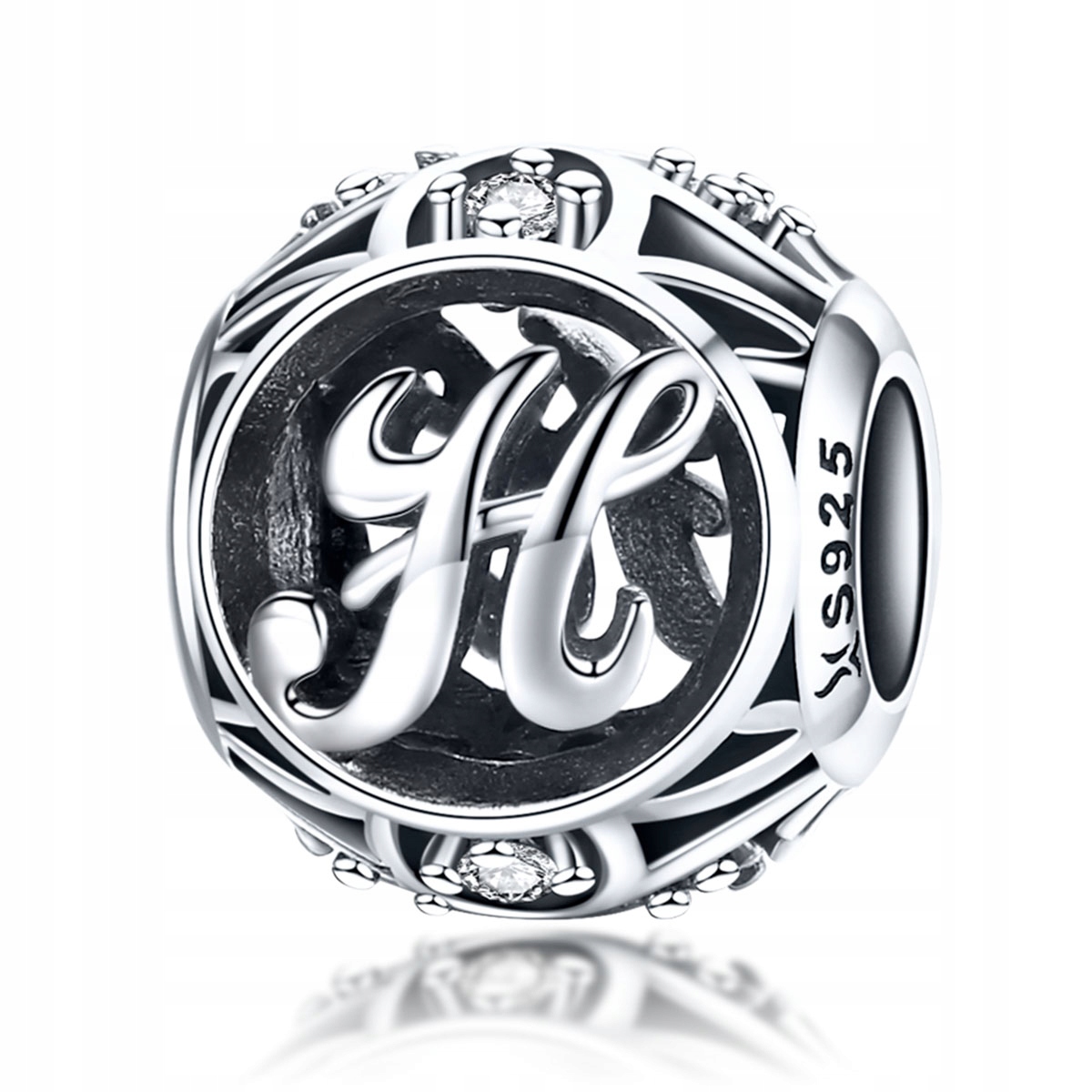 

Zawieszka Charms Litera H Moda Trusky Srebro 925