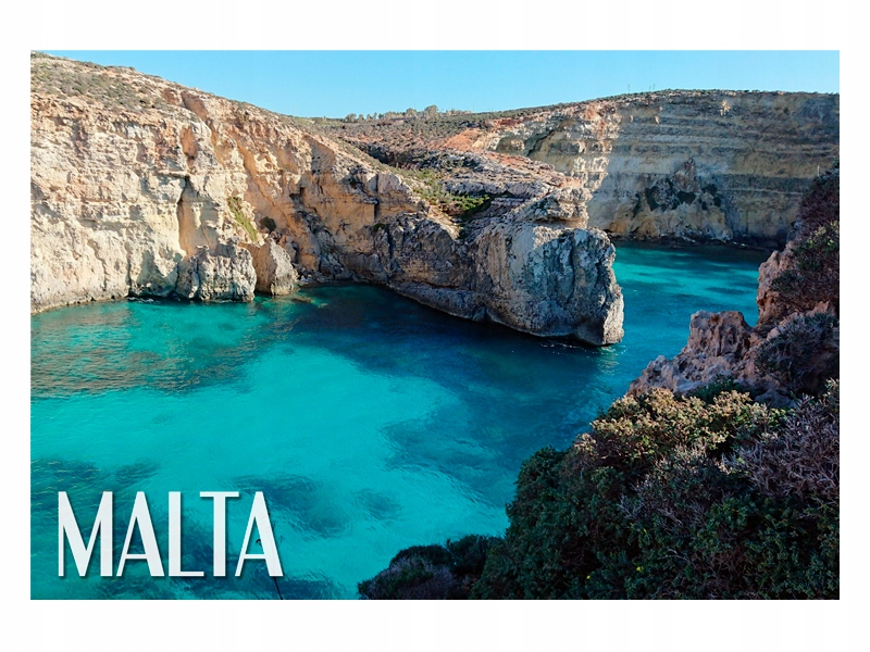 

Malta Zatoka Skały Magnes na lodówkę