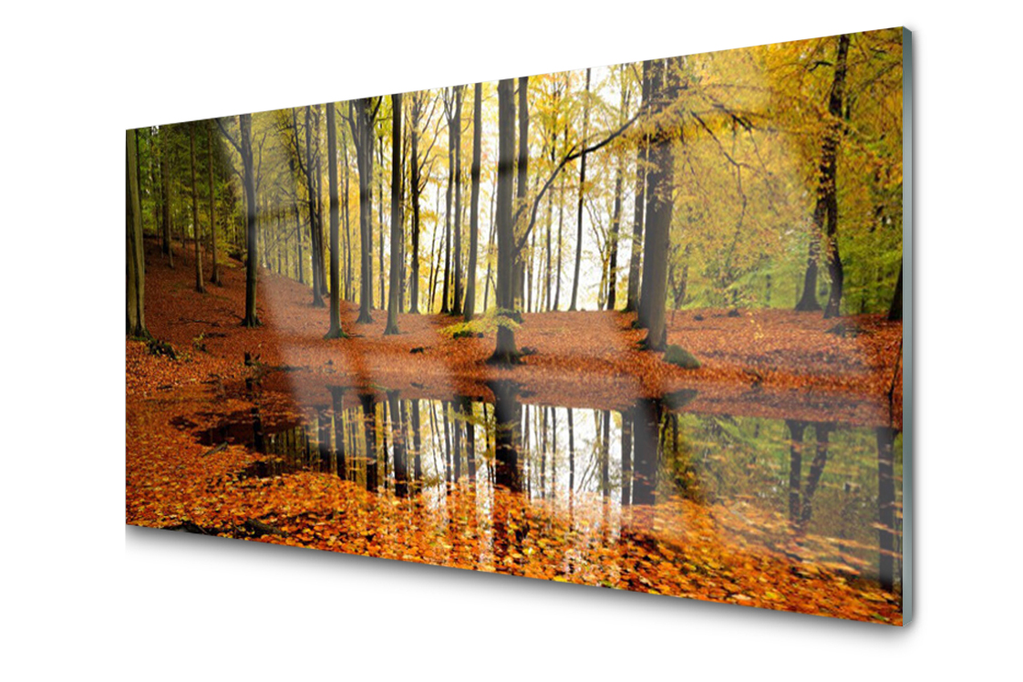 

Panel szklany dekor Płytka Las 120x60 + Klej