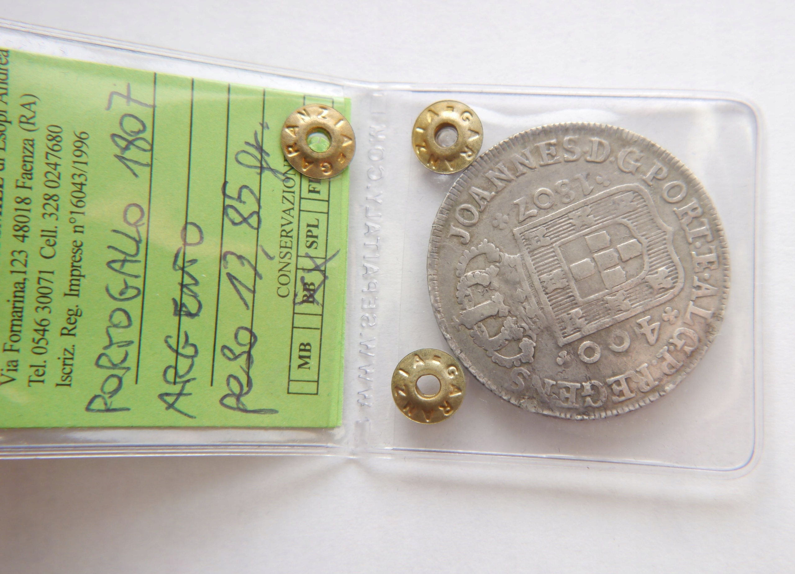 PORTUGALIA 400 REIS 1807 SREBRO