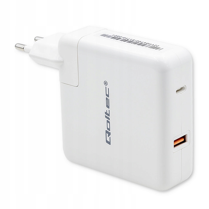 Qoltec Ładowarka GaN Fast 108W 5-20V 3-4.7A Usb C Biała