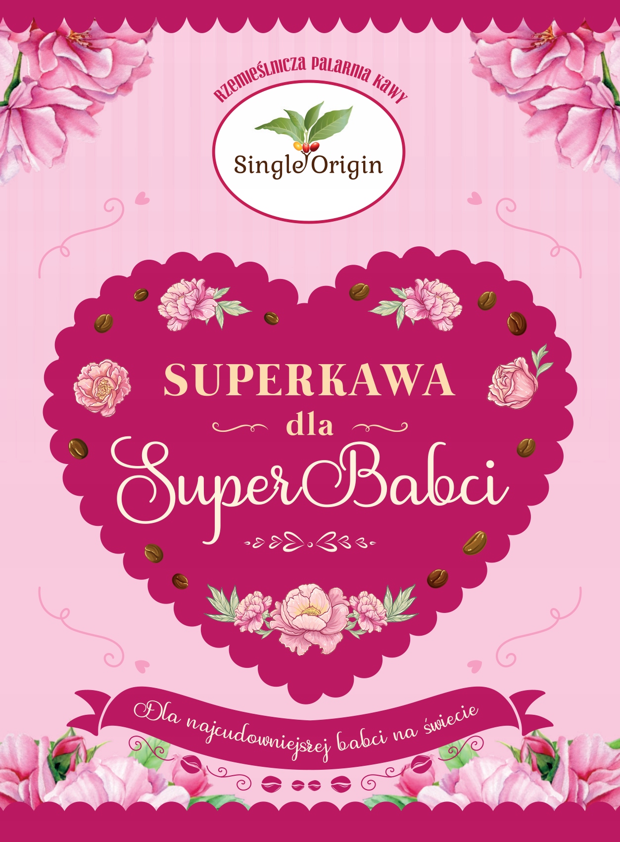 Dárek Pro Babičku Káva Čerstvě pražená 100% Arabika 1000 g