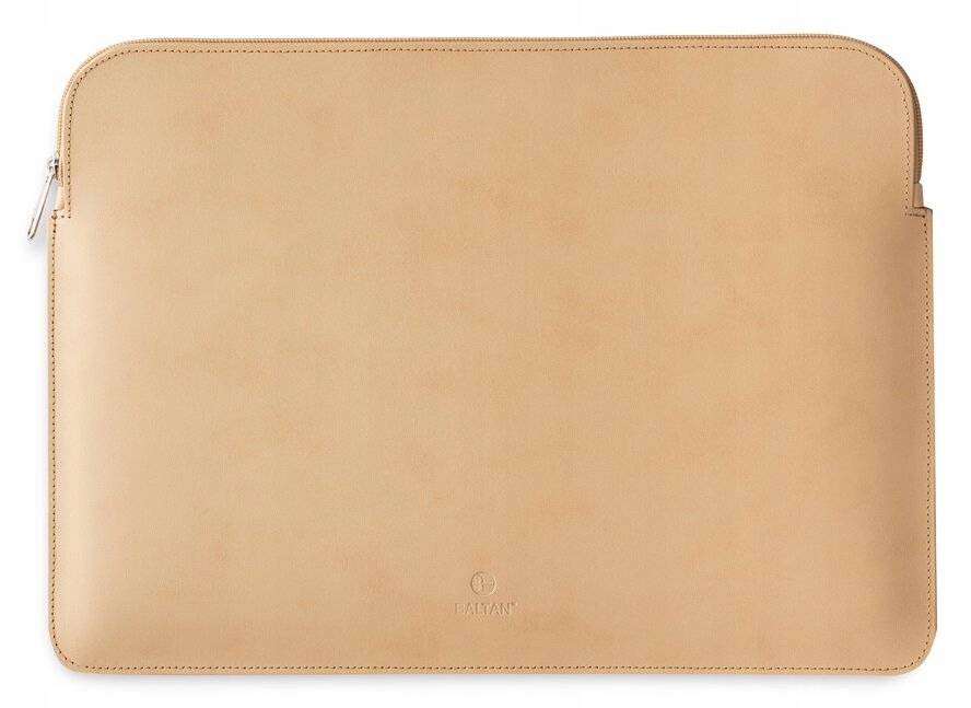 BALTAN Etui skórzane z zamkiem do MacBooka Pro 14" M4 beżowe — 4