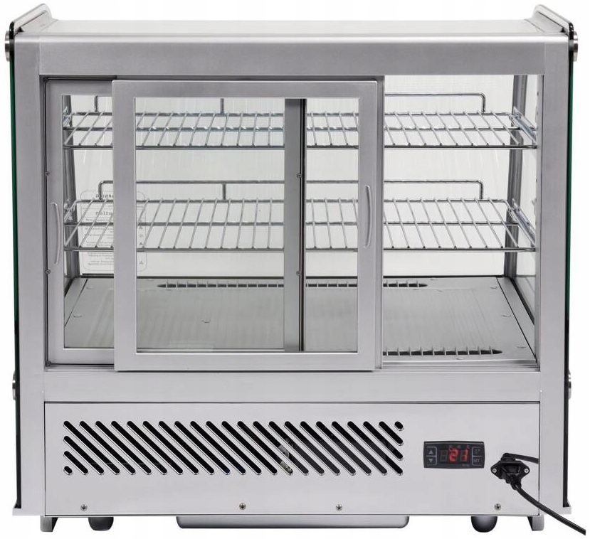 WITRYNA CHŁODNICZA NA CIASTA DESERY 120L 68X56X66 SREBRNA YATO YG-05025