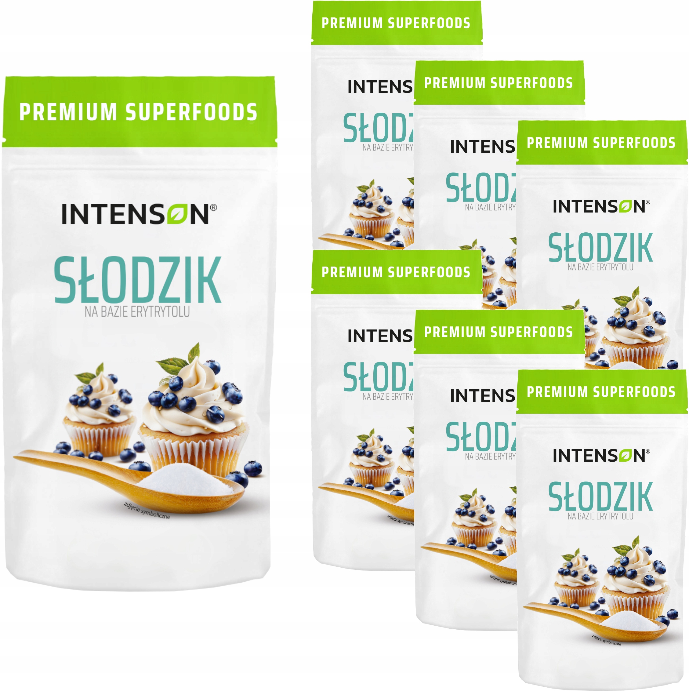 7x Intenson Słodzik na bazie erytrytolu 250g