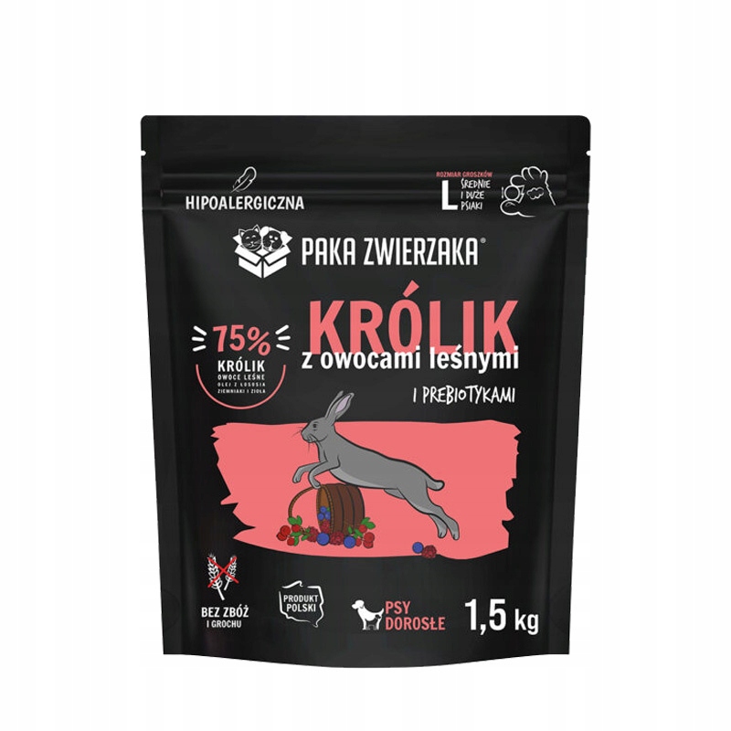 Paka Zwierzaka Krmivo suché pro psa Seventh Heaven Králík 1,5 kg