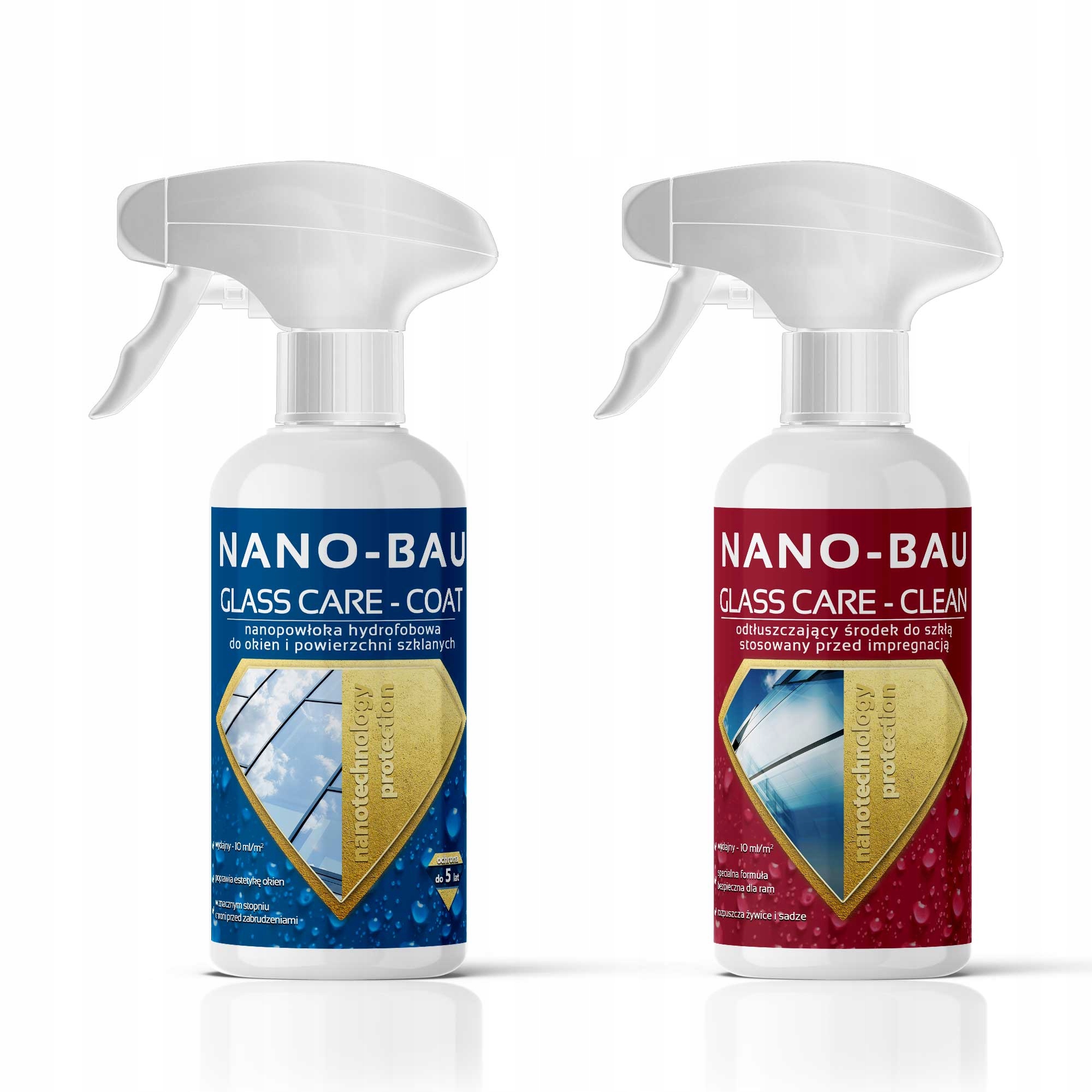 Nano-Bau Glass Care Kit – sada pro skleněné povrchy 250 ml