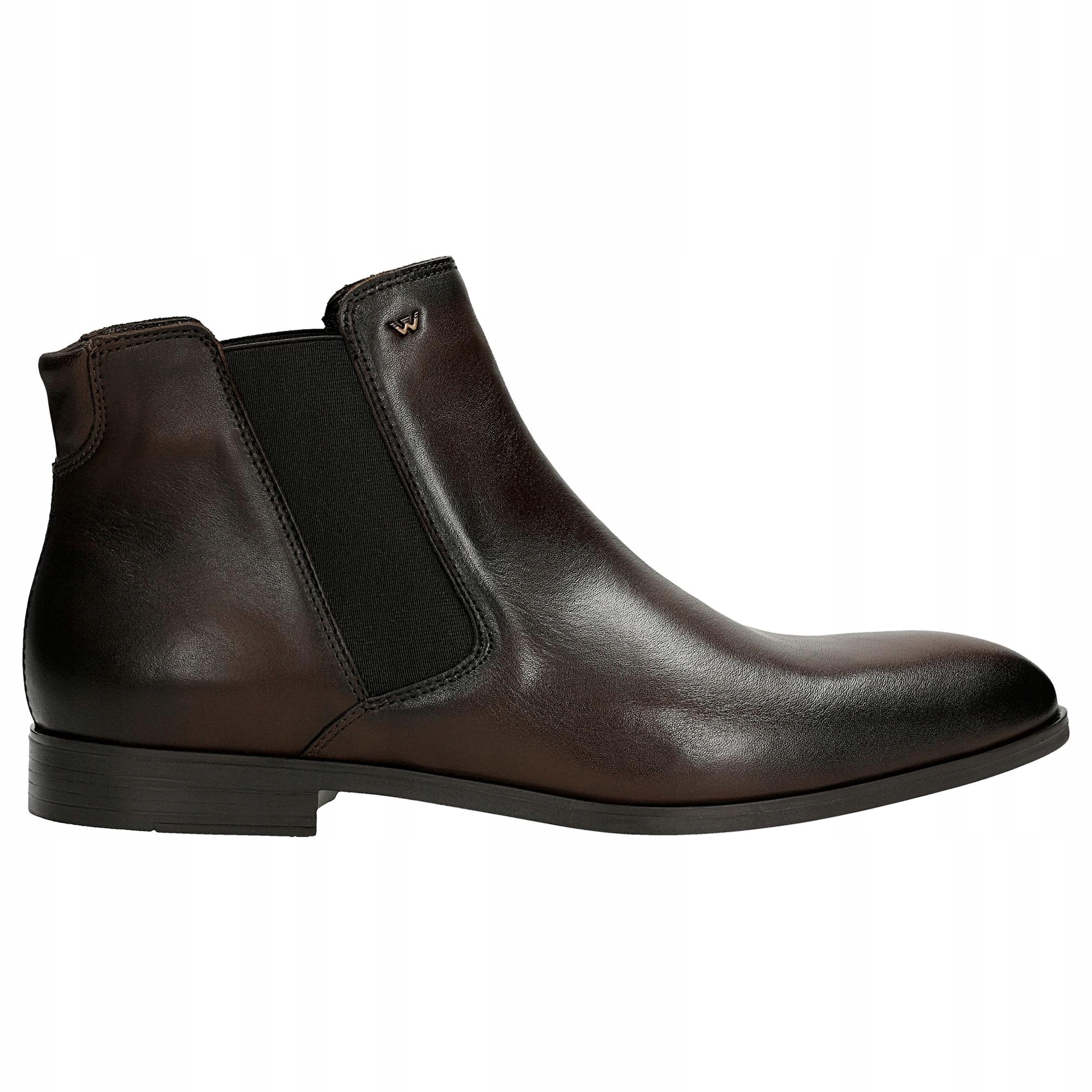 Kotníkové Boty tmavě hnědé z lícové kůže Wojas vel.43