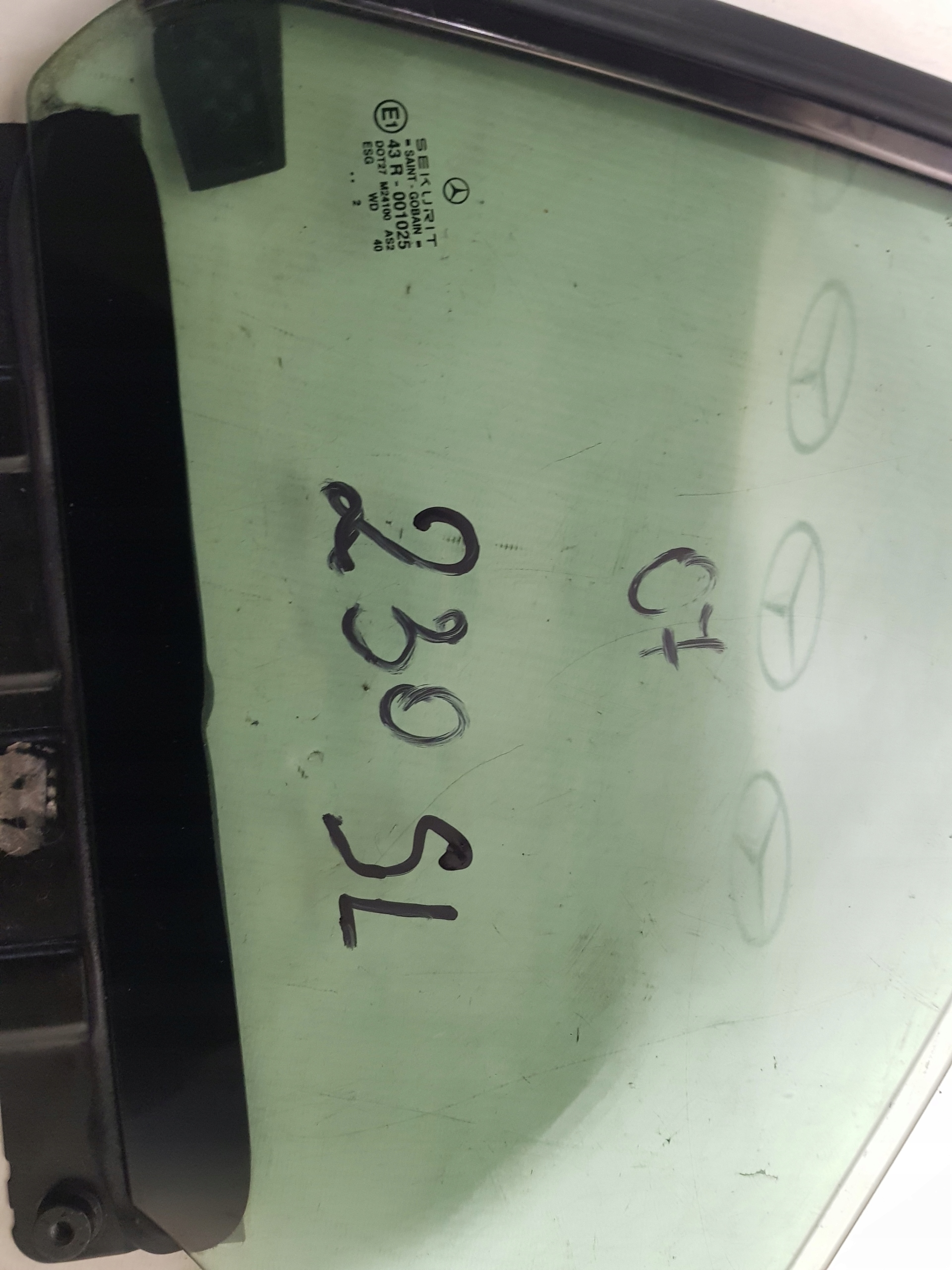 MERCEDES SL R230 W230 window left rear part left rear