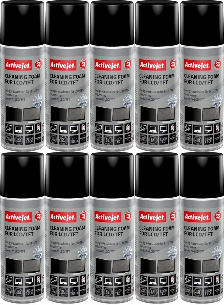 Pianka do czyszczenia matryc LCD/TFT Activejet AOC-104 200ml x10