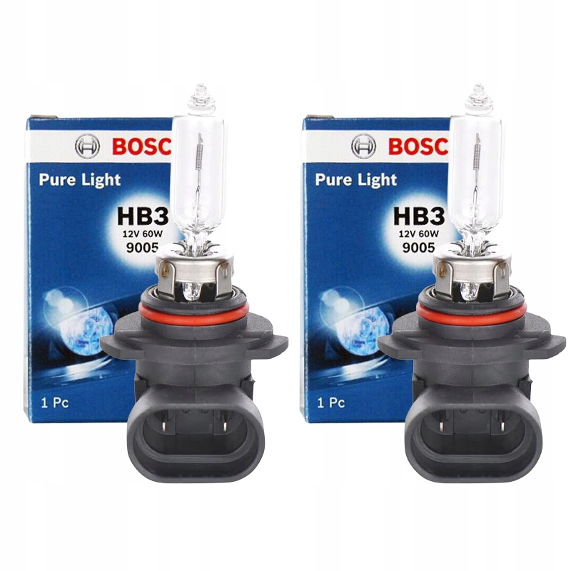 2X Bosch Żarówka HB3 12V Pure Light 60W P20D