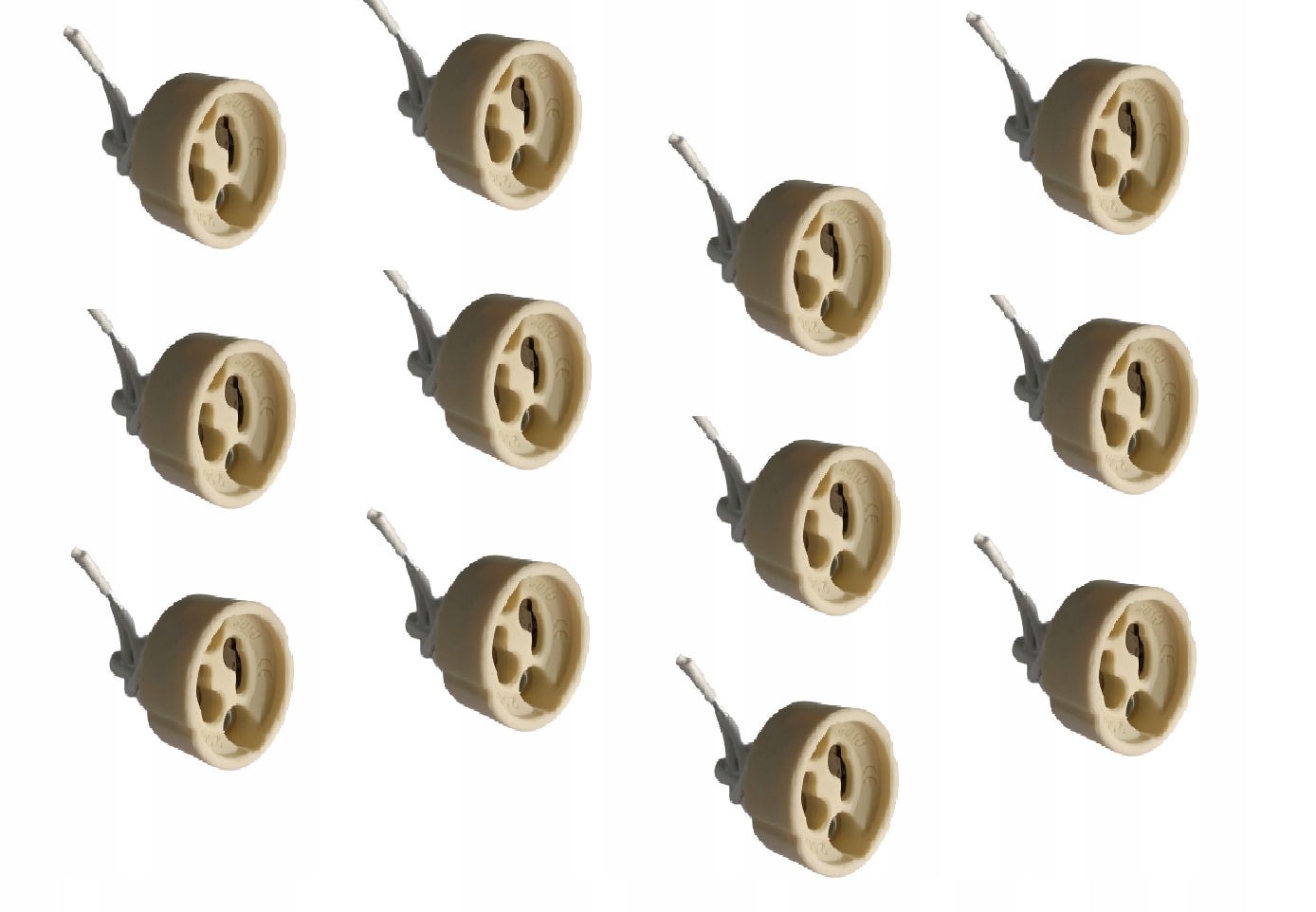

12X Oprawka gniazdo ceramiczne GU10 z przewodem