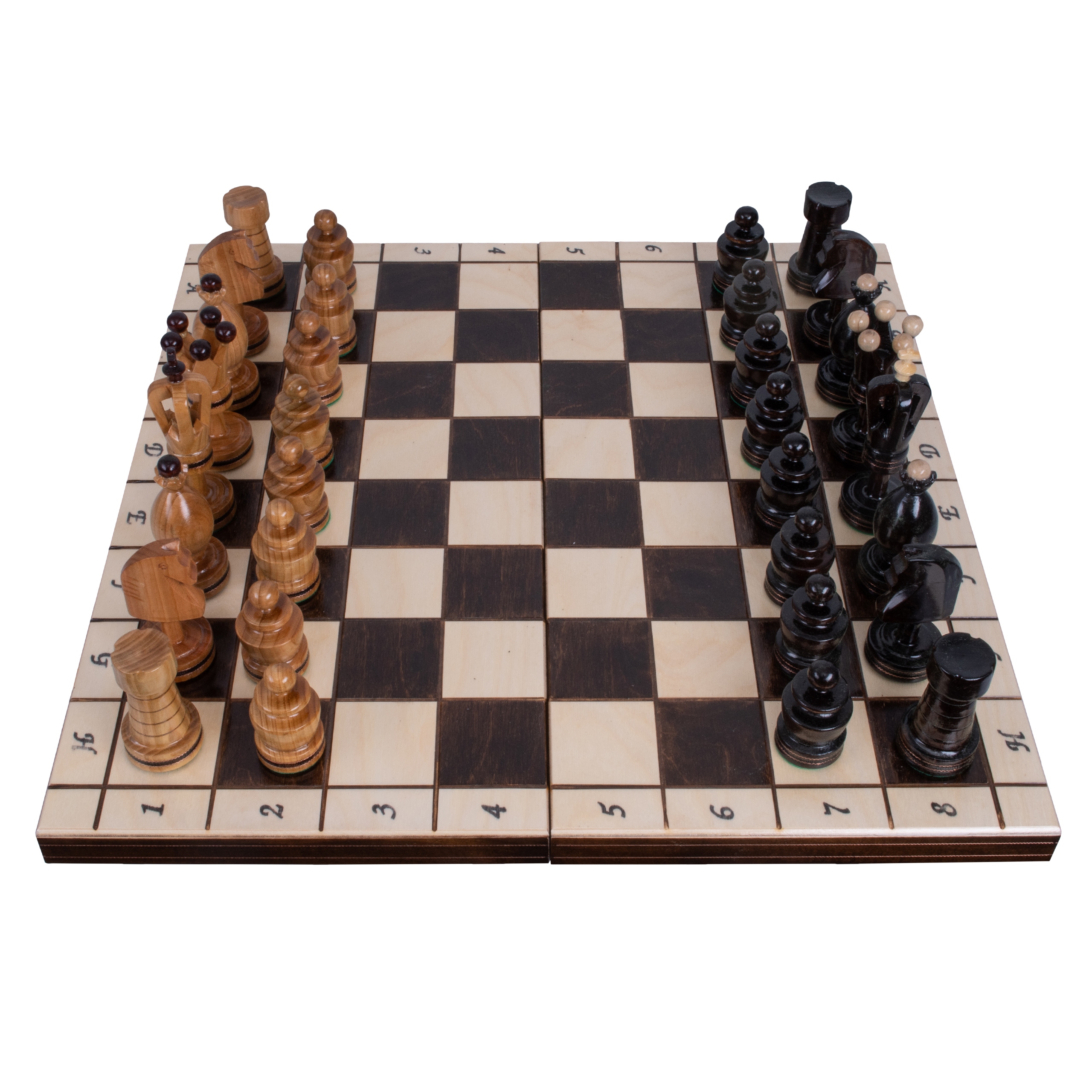 SZACHY Królewskie INKRUSTOWANE Miedzią Duze 50cm Producent Madoń