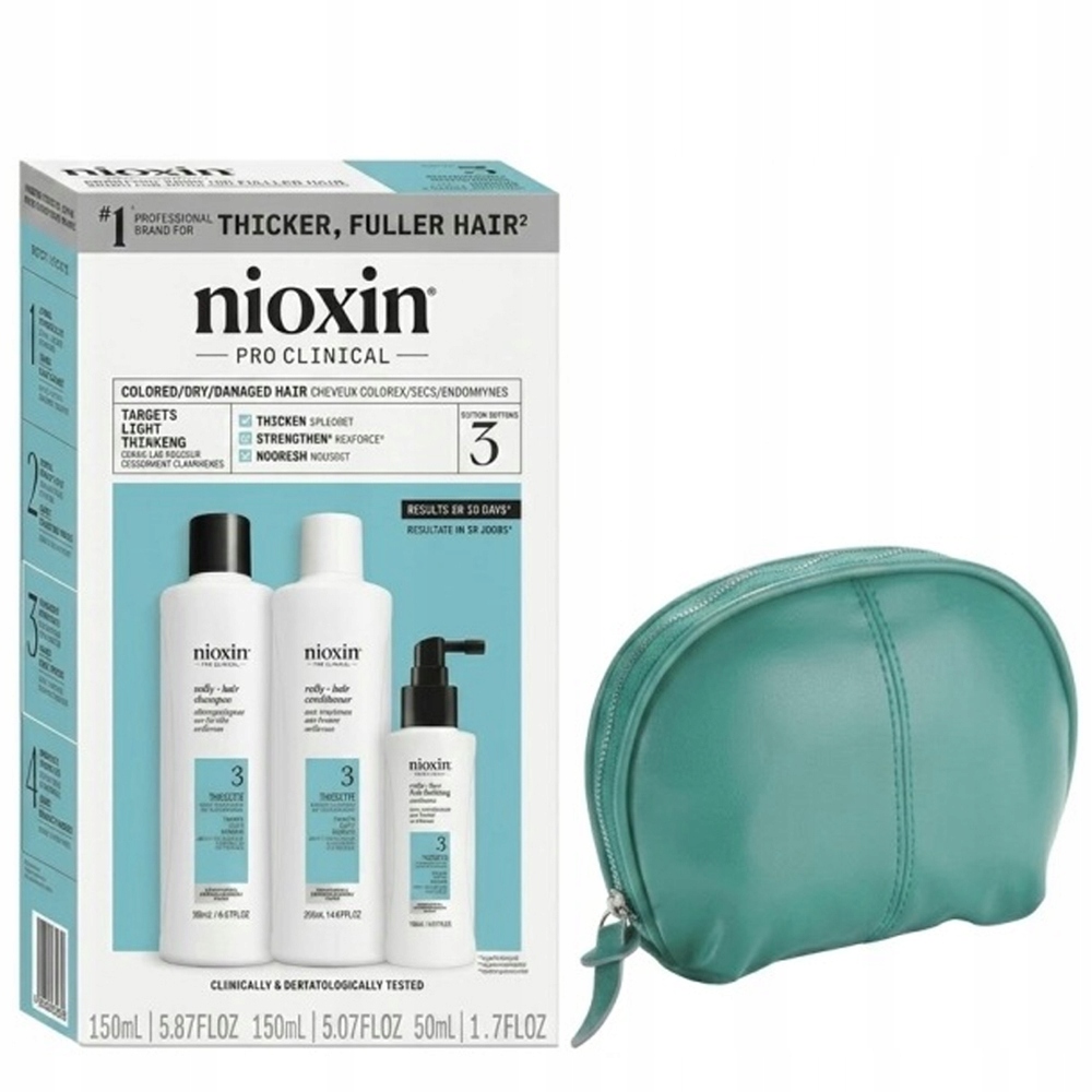 Nioxin System 3 Sada pro barvené a poškozené suché vlasy +dárek