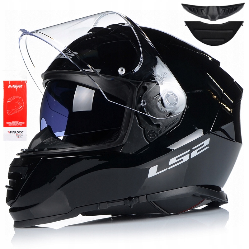 

LS2 FF800 Czarny Połysk Kask Motocyklowy Zestaw L