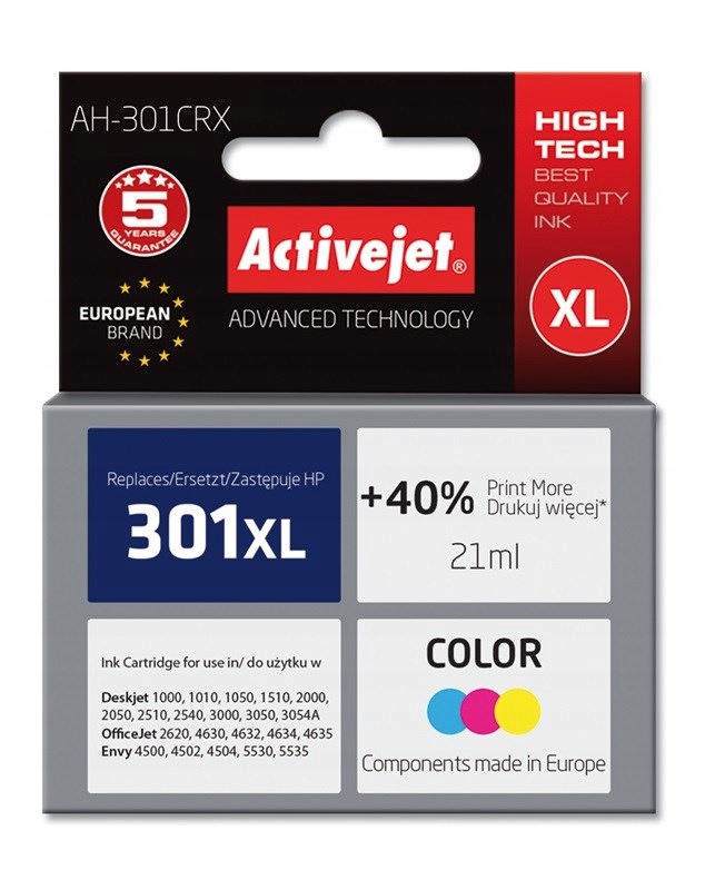 Tusz Activejet AH-301CRX Hp 301XL CH564EE Premium