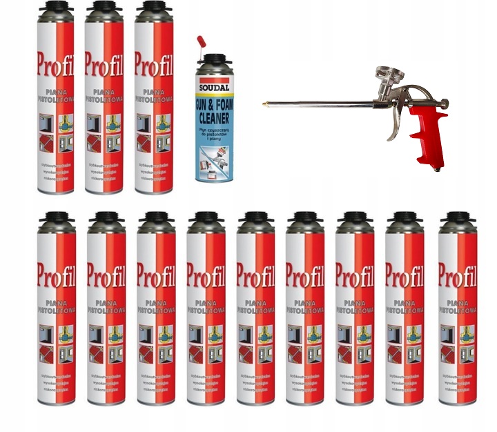 

12x Pianka Soudal Profil Czyścik Pistolet
